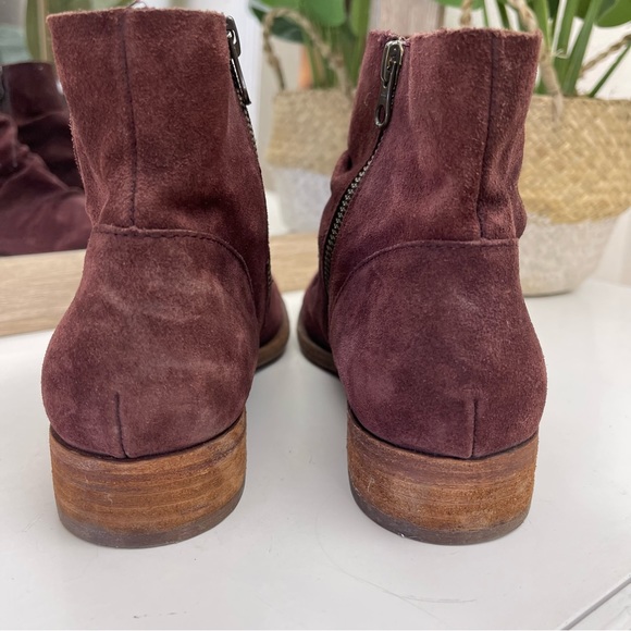 Kork-Ease Giba Suede Ankle Boot Wine Womens Bootie - Picture 8 of 11